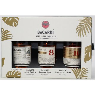 Bacardi Rum Discovery Pack 3x0,1 Liter