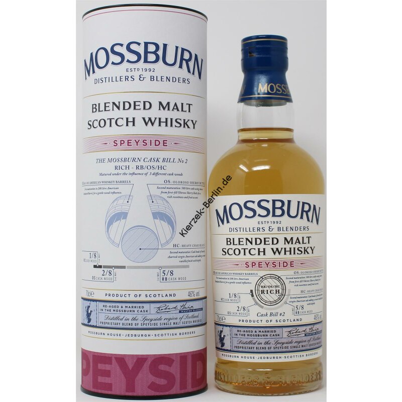 Mossburn Blended Malt Scotch Whisky Speyside, 31,00