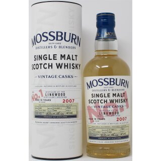 Mossburn Vintage Single Malt Whisky  Cask No.1 Linkwood 2007