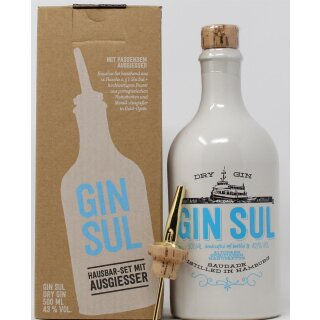 Gin Sul Dry Gin Hausbar-Set mit Ausgießer