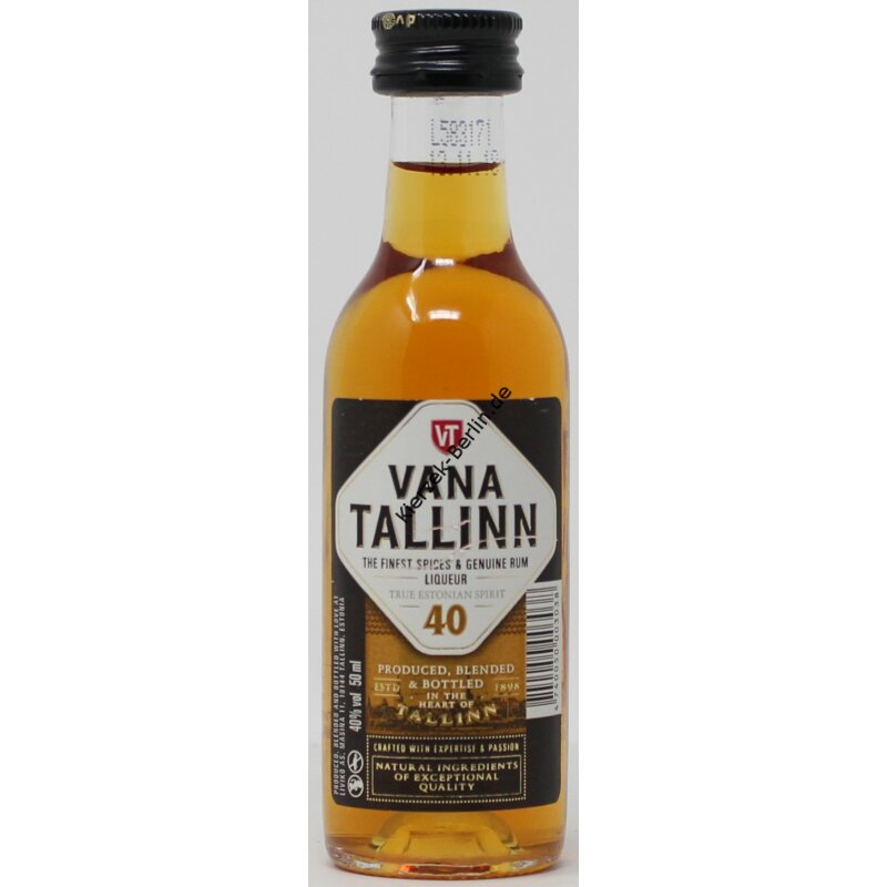 Vana Tallinn Estonian Liqueur 40% vol. Mini, 2,50
