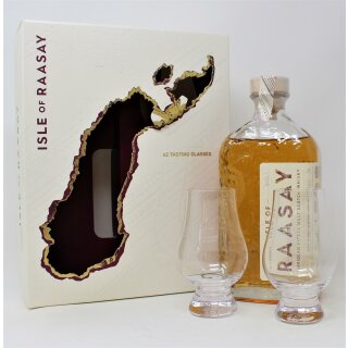 Raasay Single Malt mit 2 Glencairn Gläsern